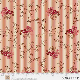 SOLQ 147 R A SOLDIER'S QUILT RAMOS ROJOS FONDO ROSA