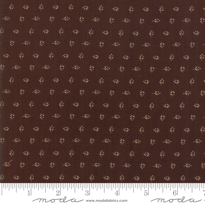 38066-25 HICKORY ROAD HOJITAS FONDO MARRON CHOCOLATE - Imagen 2