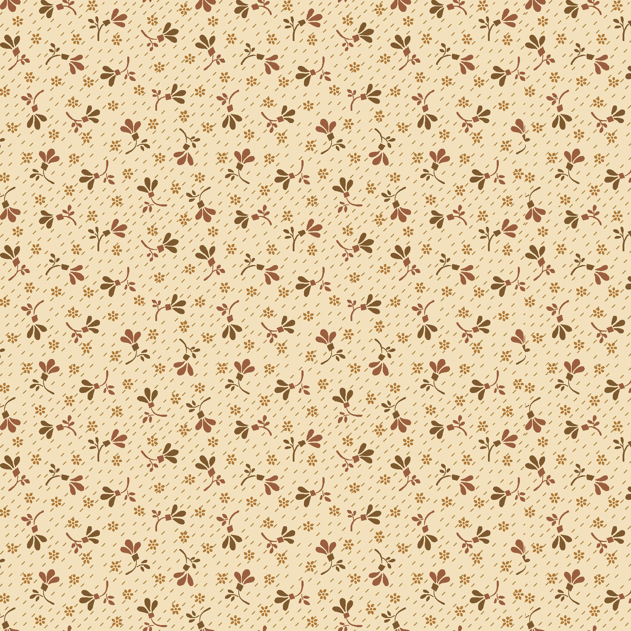 2108-33 BUTTERMILK BLOSSOMS FLORECITAS FONDO CREMA - Imagen 2