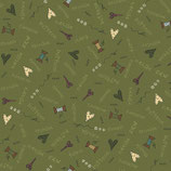 HOMESEWN Q2228-66 CORAZONES VERDE