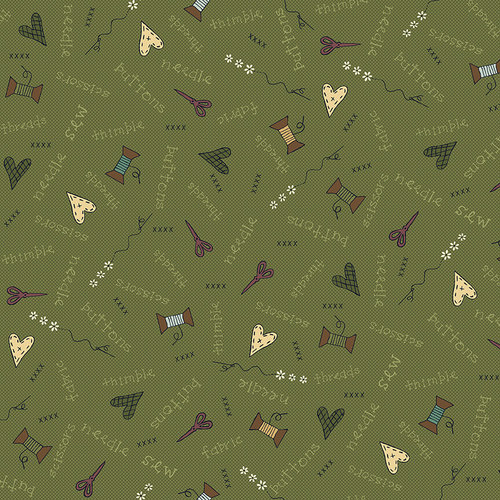 HOMESEWN Q2228-66 CORAZONES VERDE - Imagen 2