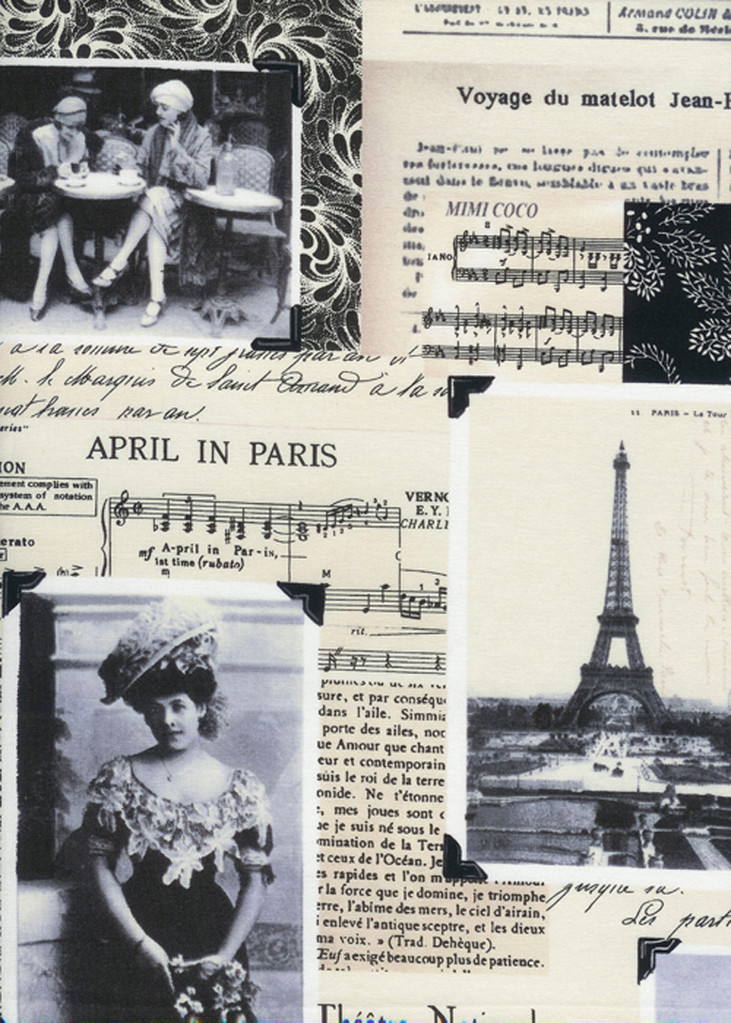 C7305 APRIL IN PARIS PHOTO COLLAGE CREMA - Imagen 2