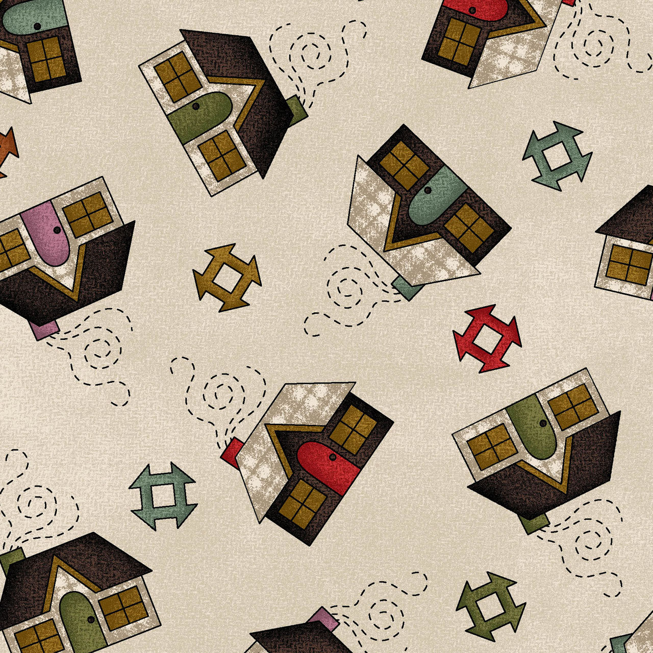 MASF9412-E HOME SWEET HOME FRANELA CASITAS CREMA - Imagen 4