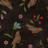 MASF9413-A HOME SWEET HOME FRANELA PAJAROS MARRON