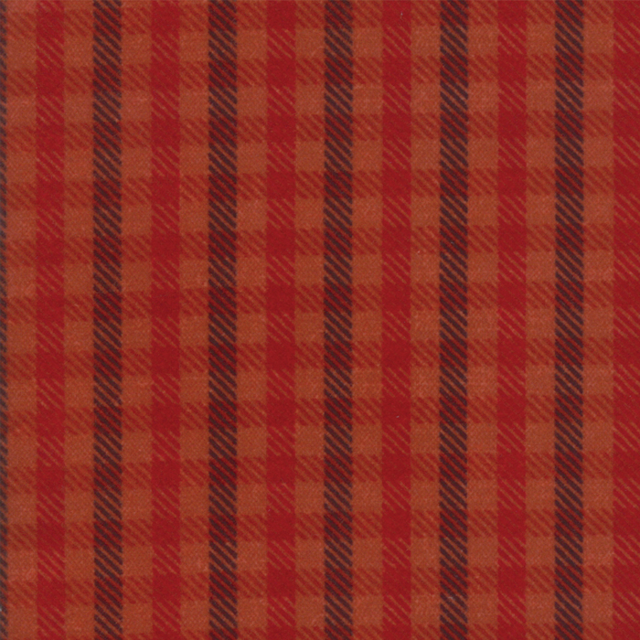 1055-27F WOOL NEEDLE VI FLANNEL CUADROS ESCOCESES NARANJA  Y MARRON - Imagen 2