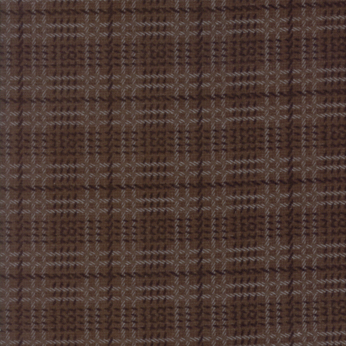 1057-15F WOOL NEEDLE VI FLANNEL CUADROS MARRON - Imagen 2