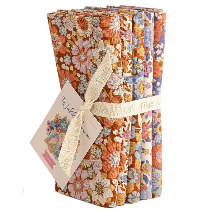 300235 TILDA WALLFLOWER 5 FAT QUARTERS CARAMELO - Imagen 2
