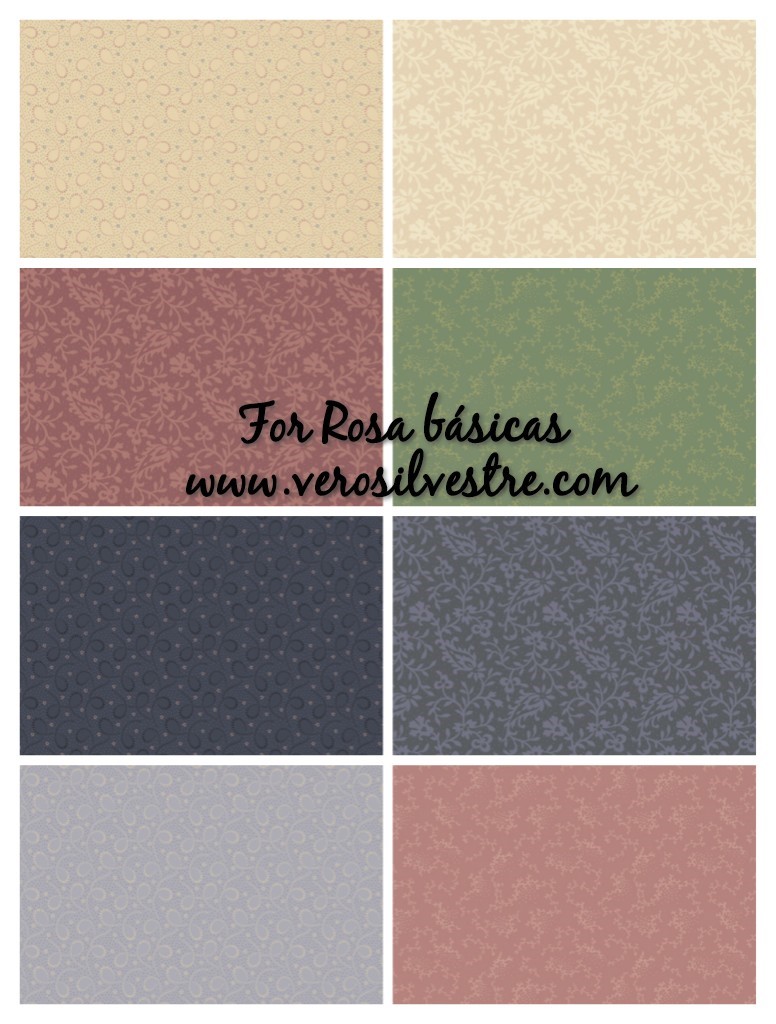 FOR ROSA LOTE 8 FAT QUARTERS CON ESTAMPADOS TONO SOBRE TONO - Imagen 2