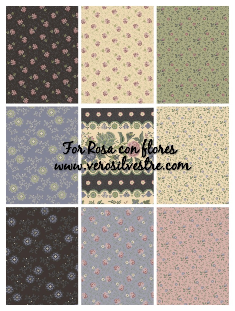 FOR ROSA LOTE 9 FAT QUARTERS CON ESTAMPADOS DE FLORES - Imagen 2