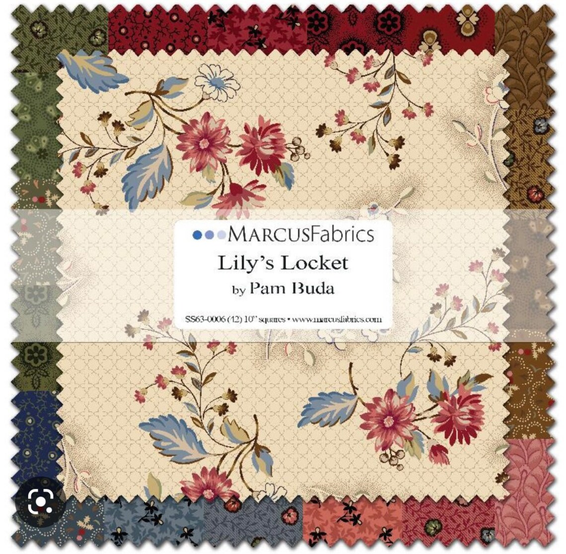 SS63-0006 LILY'S LOCKET PAQUETE 42 CUADRADOS DE 10" - Imagen 5