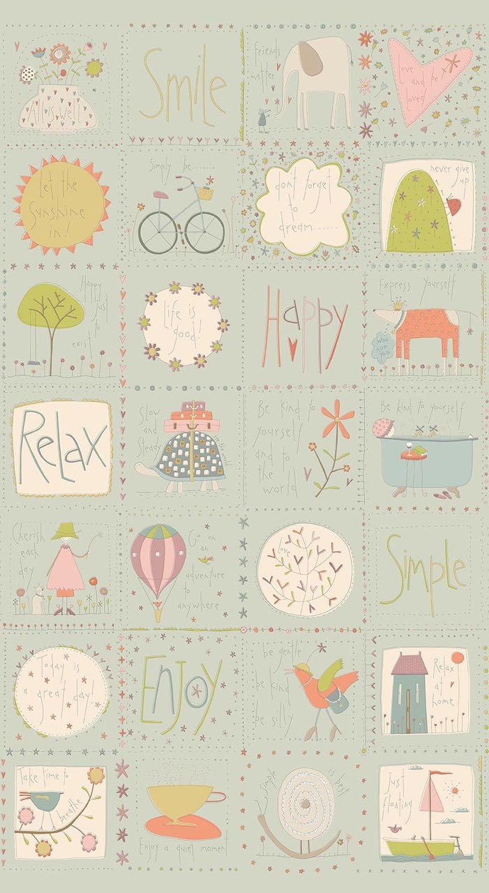 3326-17 SIMPLY BE PANEL DIBUJOS VERDE CLARO - Imagen 2