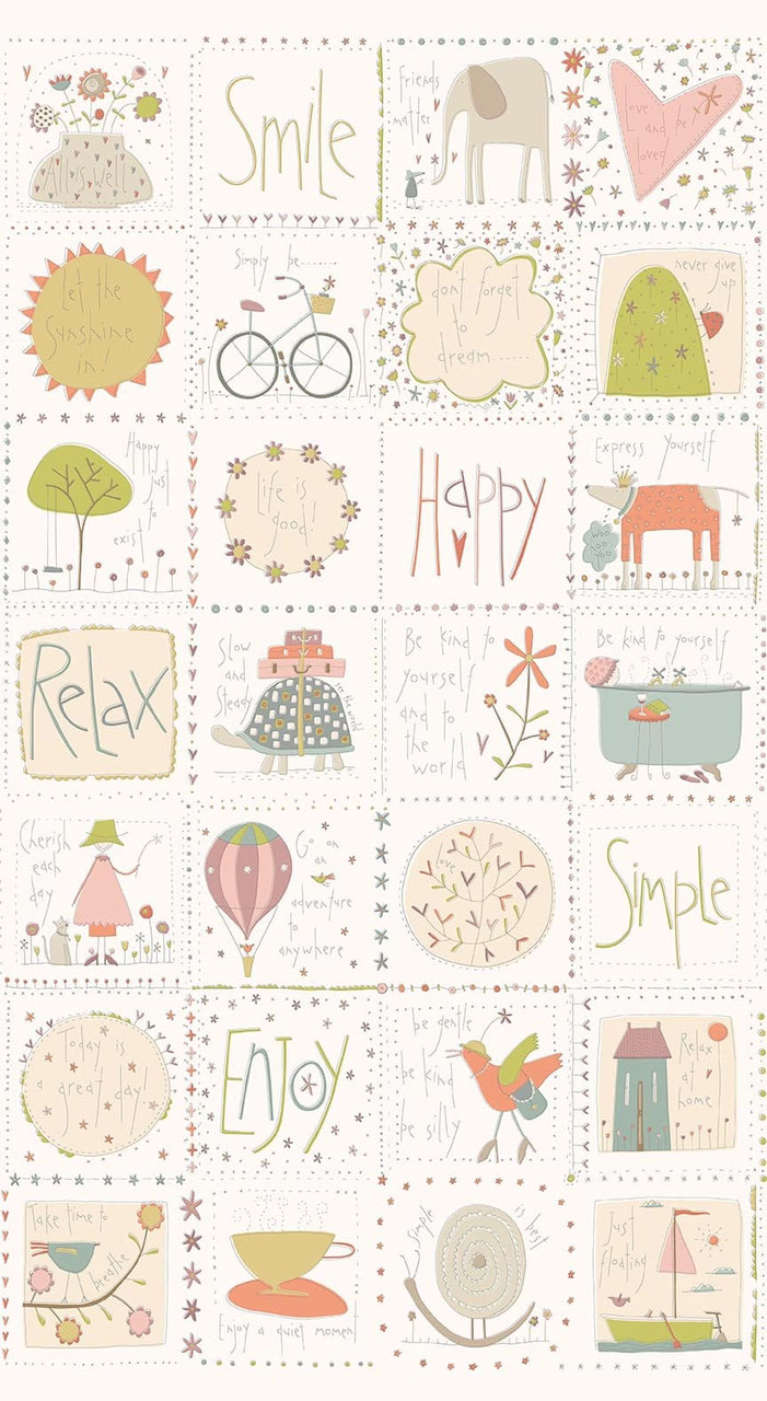 3326-44 SIMPLY BE PANEL DIBUJOS CREMA - Imagen 2