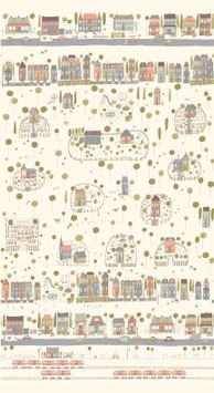 2632P-4 MY NEIGHBORHOOD PANEL VECINDARIO FONDO CREMA