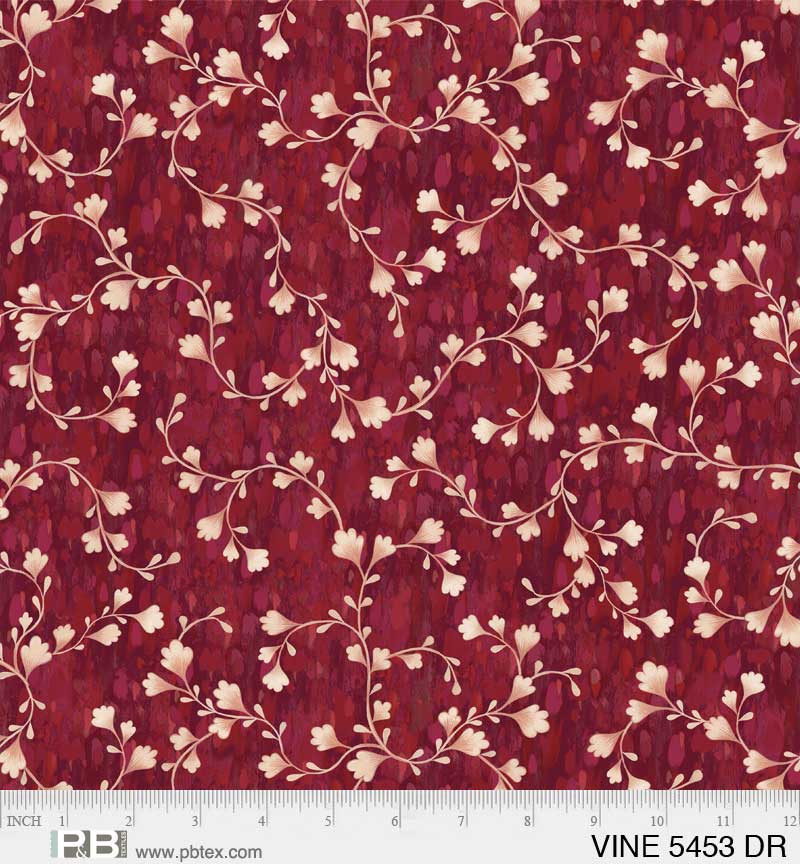 5453 DR VINEYARD TRASERA HOJAS FONDO ROJO - Imagen 2
