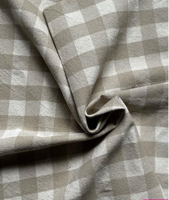 67073 NOREL TRAMADA GRUESA VICHY GRANDE NATURAL/LINO - Imagen 2