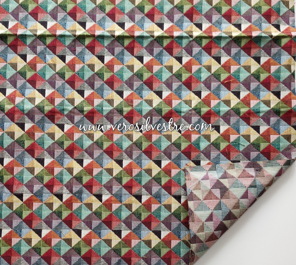 JACQUARD TRIÁNGULOS MULTICOLORES - Imagen 2