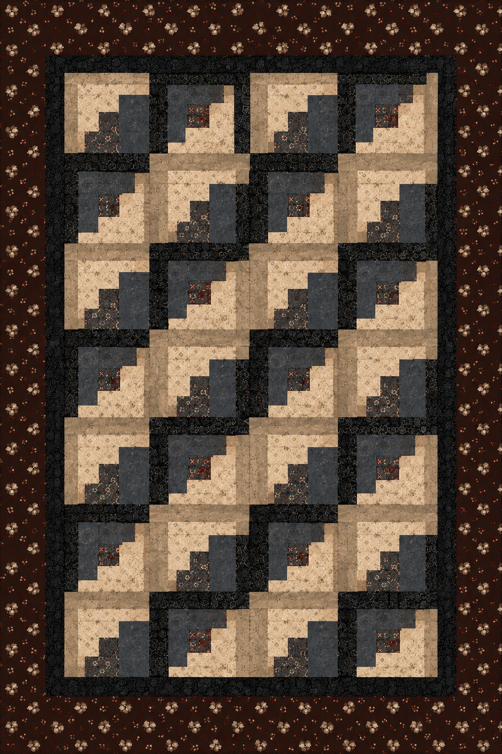 R171929D BLACK SHEEP COTTONS LOG CABIN - Imagen 3