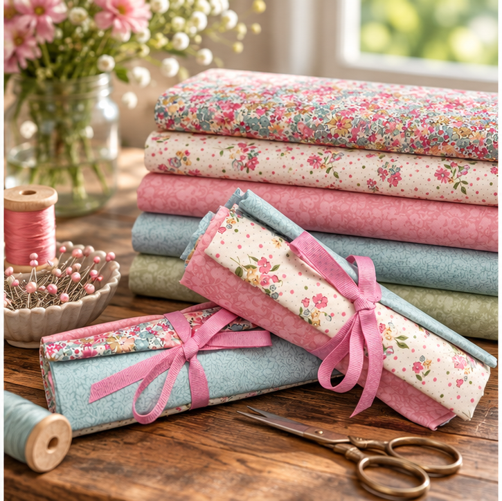 16667532C LIBERTY ROMANTIC FLORALS RAMILLETES FLORES AZUL Y ROSA - - Imagen 3